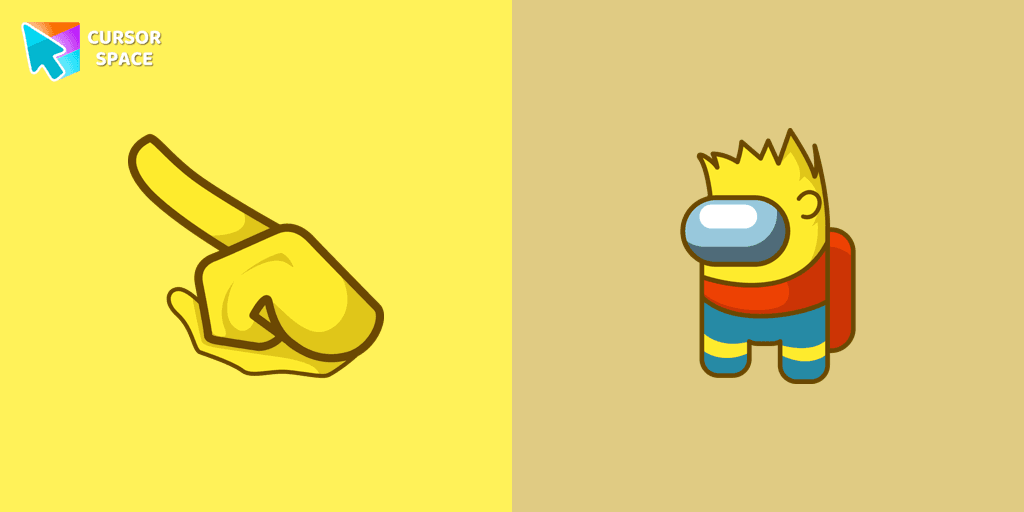Among Us Bart Simpson Character cursor cursor pack